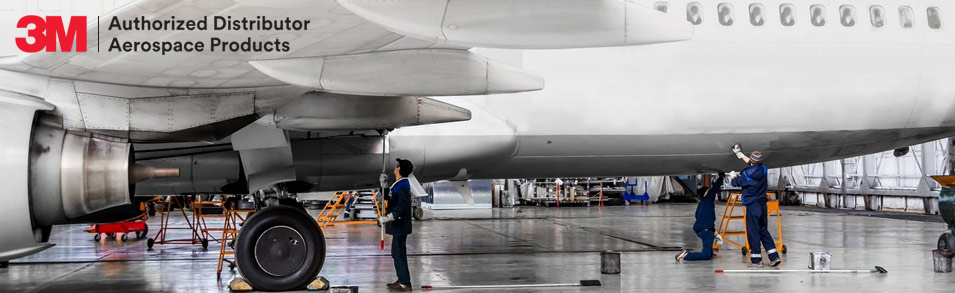Hisco logo on a photo of a man applying 3M Scotch Weld to metal.