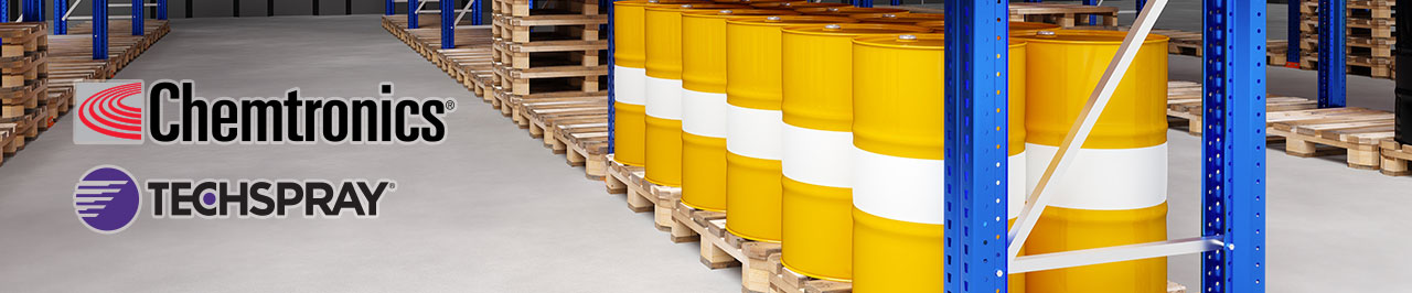 warehouse image with chemical barrels