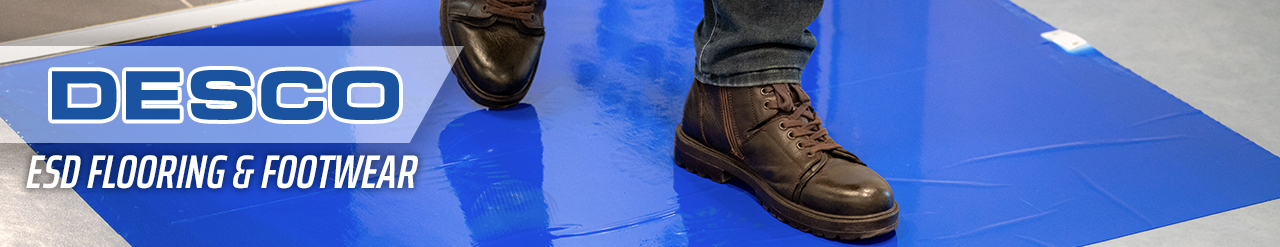 man walking on ESD mat