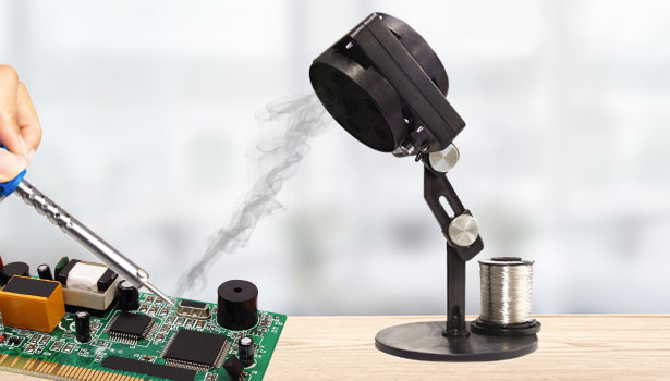 fume extractor on table