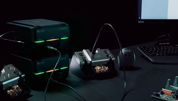 iCon Trace on table beside computer