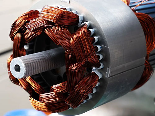 Photo of magnetic assembly in an electric motor.