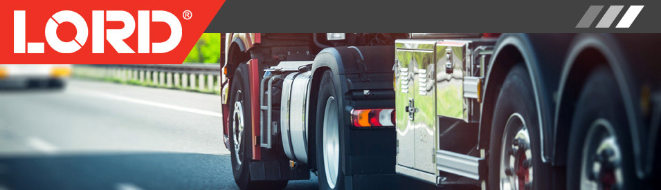 LORD Logo and photo of the wheels of a semi truck