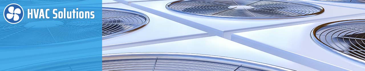 Image of HVAC units with the words HVAC Solutions on top.