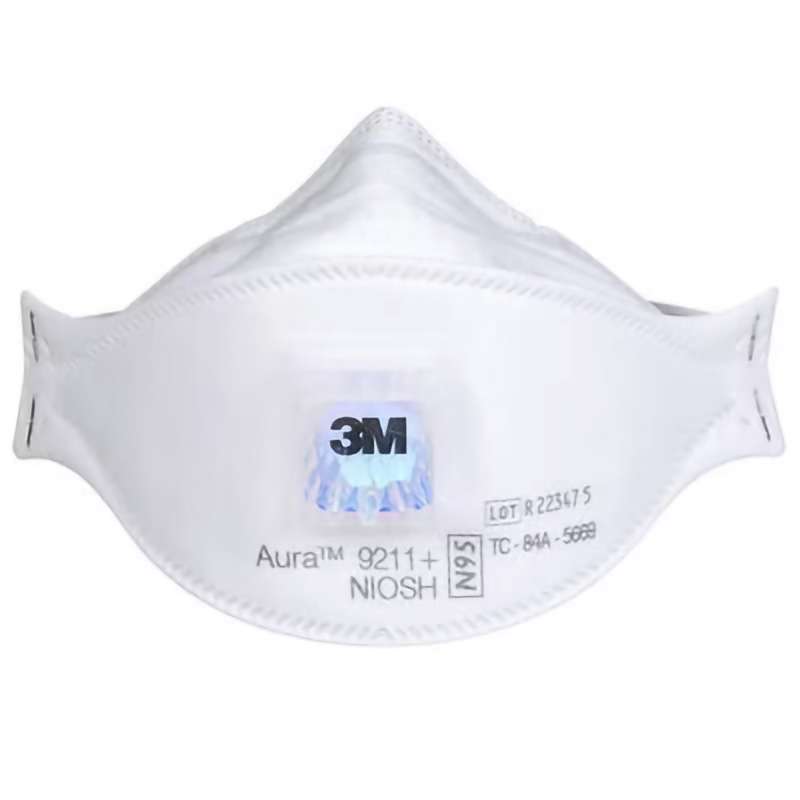 3M™ Aura™ Particulate Respirator Mask 9211+, N95, 120 ea. per Case, 10 ea. per Carton