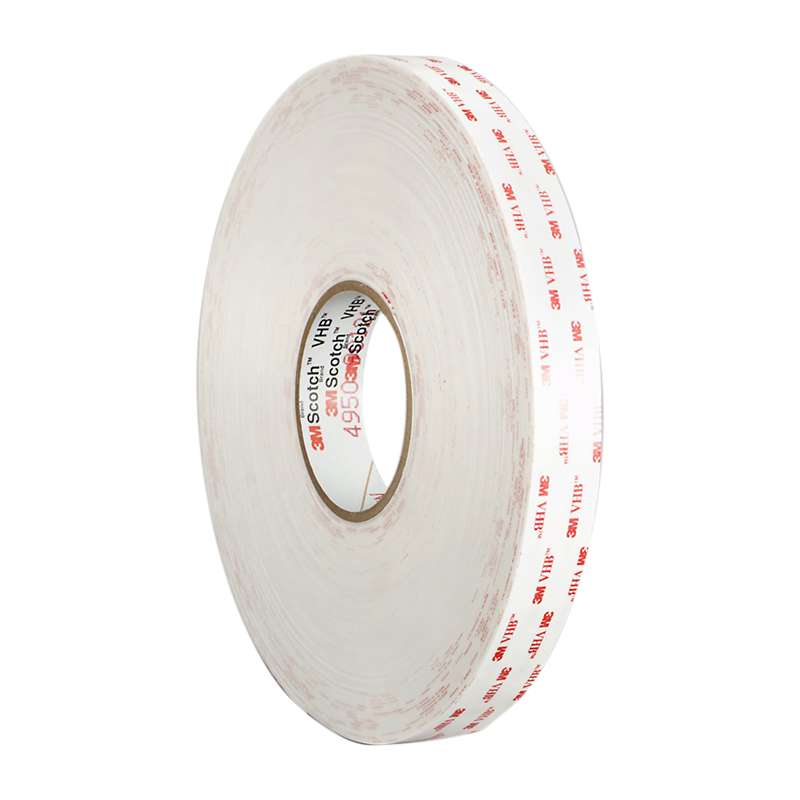 3M™ VHB™ Tape 4950, White, 1 in x 36 yd, 45.0 mil, 9 per case