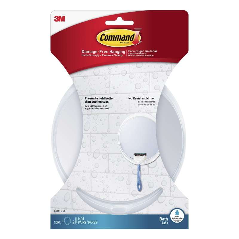 Command™ Fog-Resistant Mirror with Water-Resistant Strips BATH15-ES