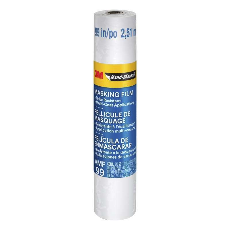 3M™ Hand-Masker™ Advanced Masking Film, AMF99, 99 in x 90 ft x .35 mil (2.51 m x 27.4 m x .00889 mm)
