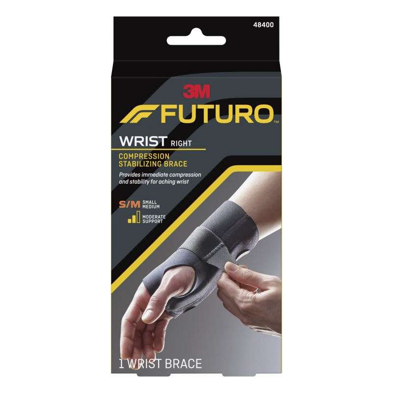 FUTURO™ Compression Stabilizing Wrist Brace, 48400ENR, Right Hand, Small/Medium