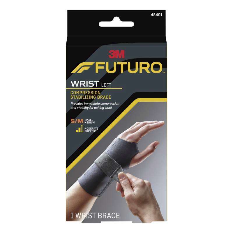 FUTURO™ Compression Stabilizing Wrist Brace, 48401ENR, Left Hand, Small/Medium