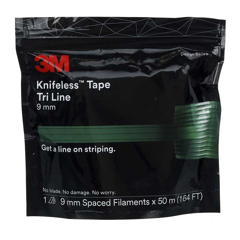 3M™ Tri Line Knifeless Tape, KTS-TL9, Green, 9 mm Spaced Filaments, 9 mm x 50 m, 10/Case