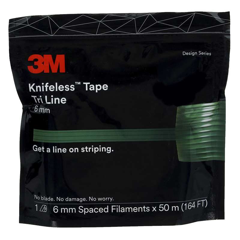 3M™ Tri Line Knifeless Tape, KTS-TL6, Green, 6 mm Spaced Filaments, 6.4 mm x 50m, 10/Case