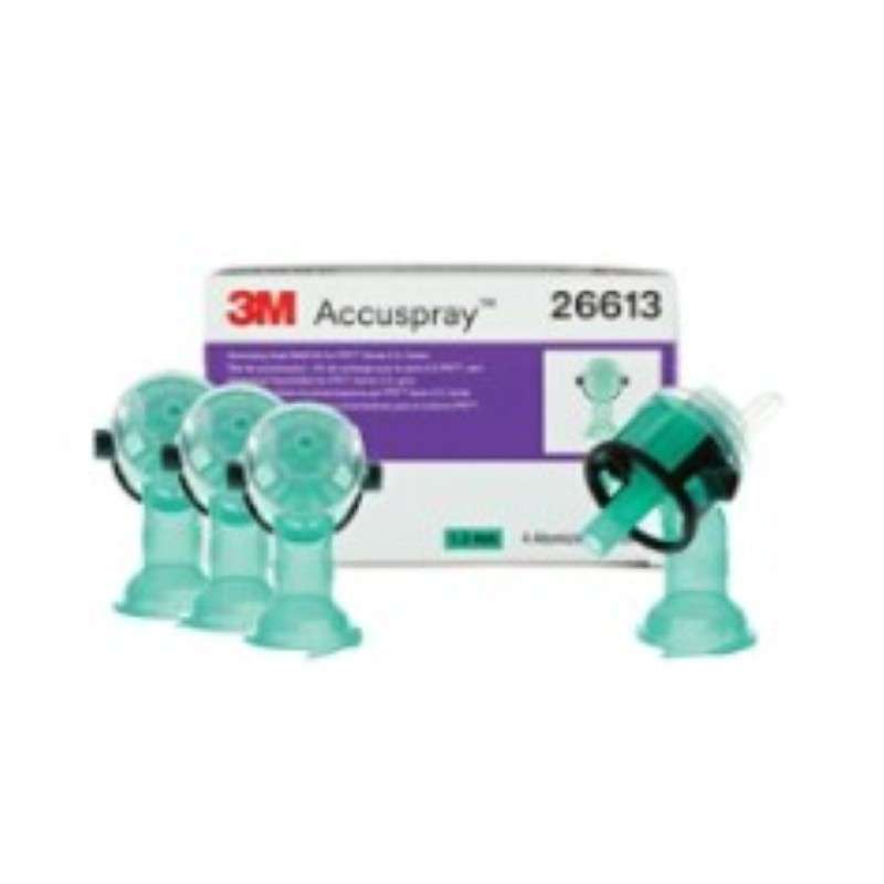 3M™ Accuspray™ Atomizing Head Refill Pack for 3M™ PPS™ Series 2.0, 26613, Green, 1.3 mm, 4 nozzles per pack, 6 packs per case