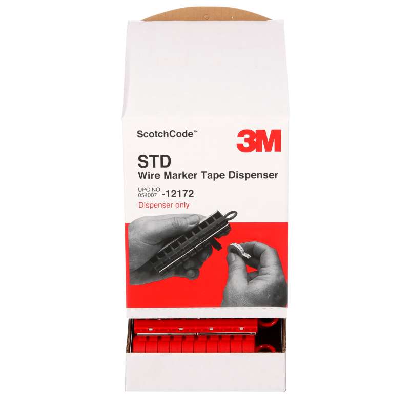 3M™ ScotchCode™ Wire Marker Tape Dispenser STD, compact design for easy handling, 25/Case