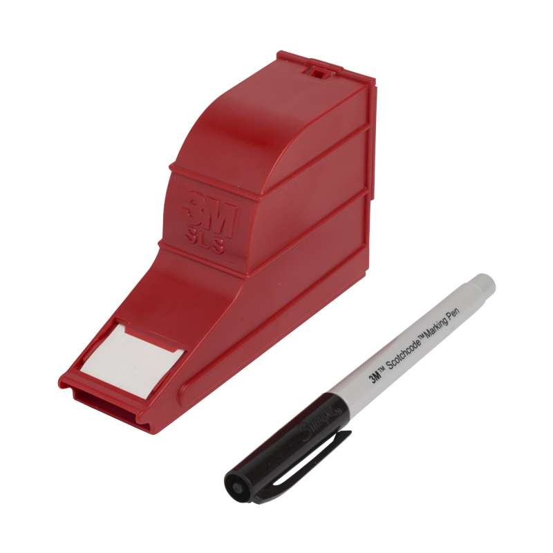 3M™ ScotchCode™ Wire Marker Write-On Dispenser with Tape and Pen SLS, 1.0 in x 2.125 in, 10/Case