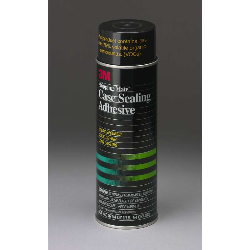 3M™ Shipping-Mate™ Case Sealing Adhesive, Clear, 24 fl oz Can (Net Wt 17.3 oz), 12/Case, NOT FOR SALE IN CA AND OTHER STATES