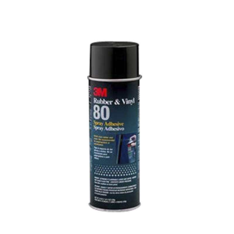 3M™ Rubber and Vinyl Spray Adhesive 80, Yellow, 24 fl oz Can (Net Wt 19 oz), 6/Case, NOT FOR SALE IN CA AND OTHER STATES