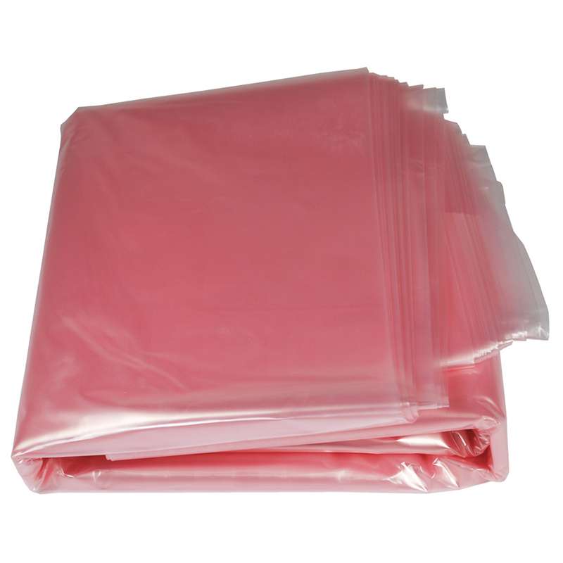 Anti-Static Pink Trash Can Liner, 24 in x 24 in, 7 gallon capacity, 50 bags per case