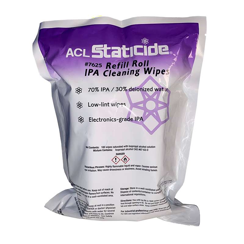 7600 Refill 70% IPA Presaturated, Cleaning Wipes, 100 Wipes/Bag 10 Bags/Case