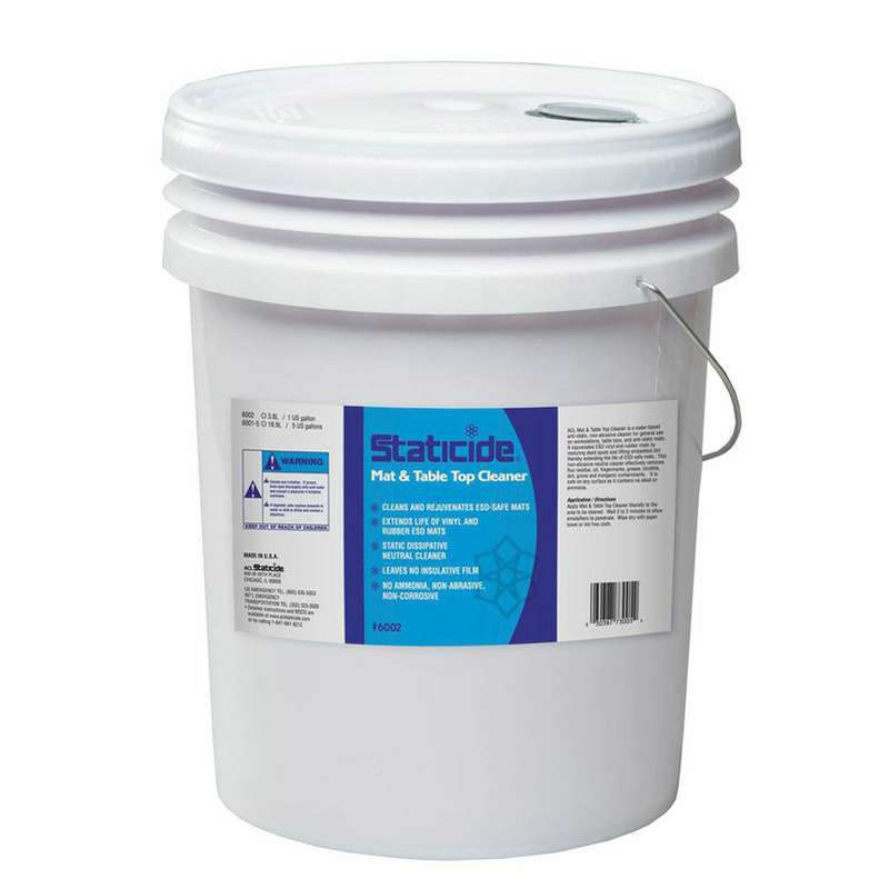 Staticide ESD Mat Cleaner, 5-Gallon Pail