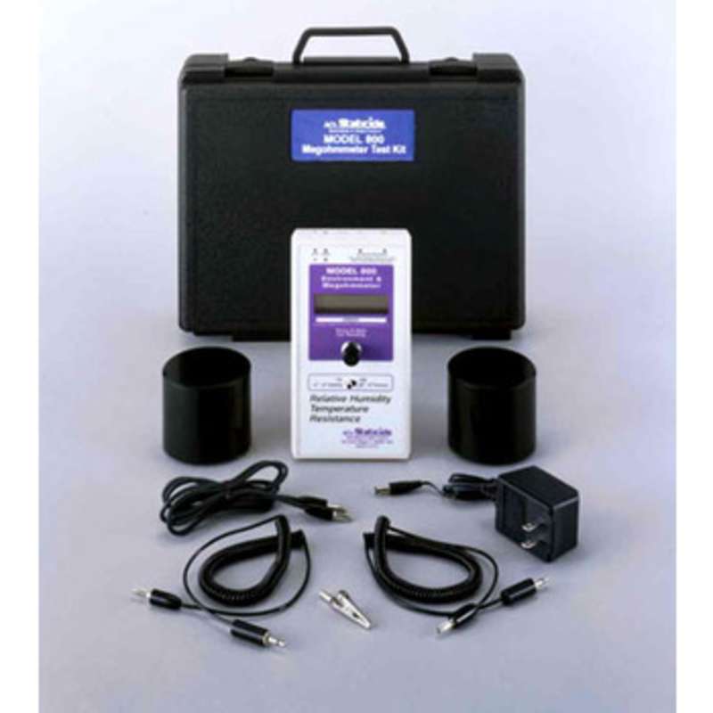 Digital Megohmmeter, Fahrenheit, Includes Tester, two 5-lb Probes, Cables, Case