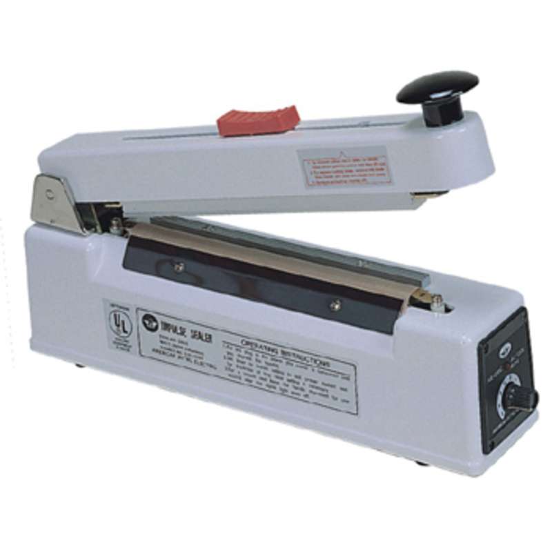 Hand Operated 10mm Impulse Medical Heat Sealer w/ Cutter for 8" Wide Bags and Tubing