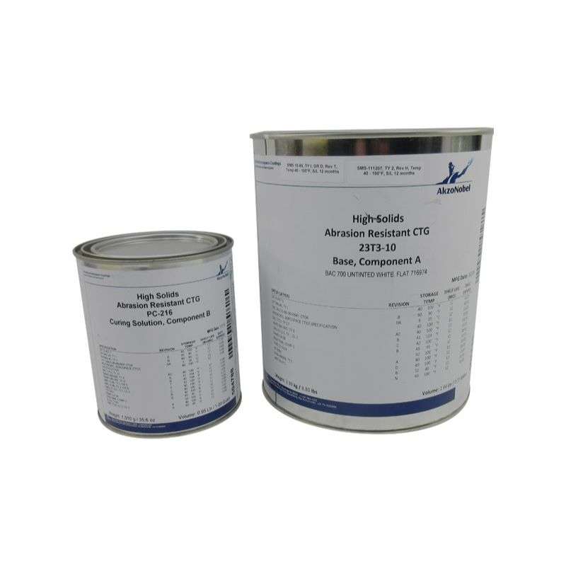 23T3-10 Abrasion Resistant Polyurethane Coating with PC-216 Curing Solution, Flat White, 1/GA Kit