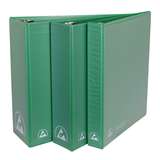 ESD-Safe 3-Ring Binder with 1" Ring Size, Green redirect to product page