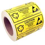 Label, Yellow/Black 2" x 5" 1000/Roll "Caution Sensitive Devices" redirect to product page
