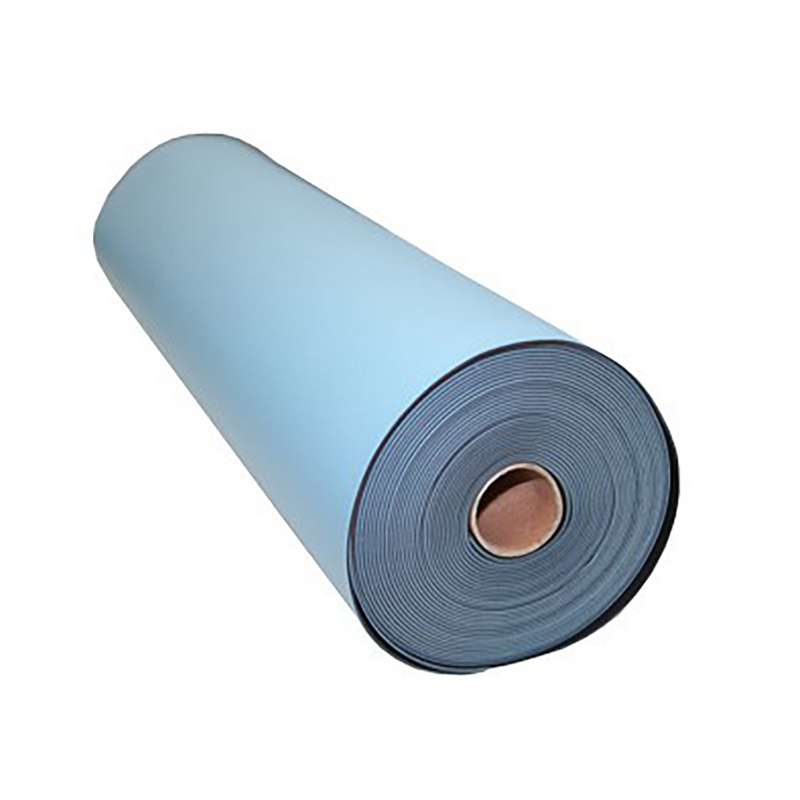 2-Layer Diss/Cond Smooth Heavy Duty Rubber Matting Roll, Blue, 24" x 50' x .080" (Hardware Not Included)