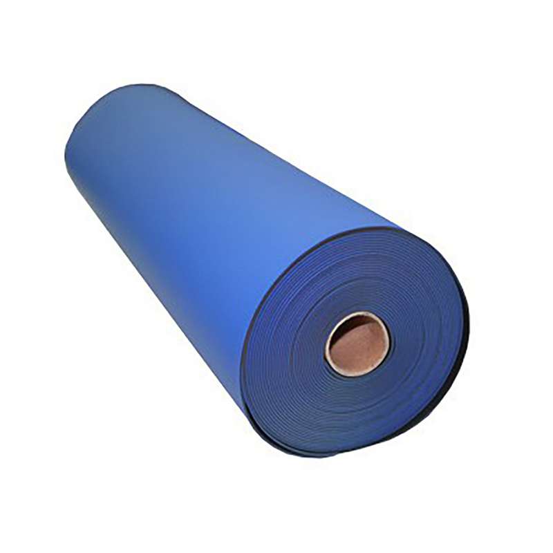 2-Layer Diss/Cond Textured Heavy Duty Rubber Matting Roll, Dark Blue, 36" x 40' x .080" (Hardware Not Included)