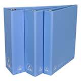 ESD-Safe 3-Ring Binder with 1" Ring Size, Blue redirect to product page