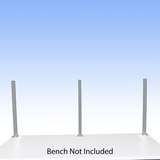Work Surface Mounted Uprights for 96" and 120" All-Spec Chemical Resistant Heavy-Duty Benches, Grey redirect to product page