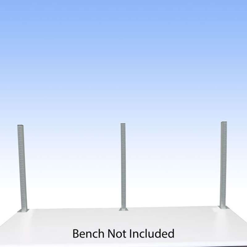 Work Surface Mounted Uprights for 96" and 120" All-Spec Chemical Resistant Heavy-Duty Benches, Grey