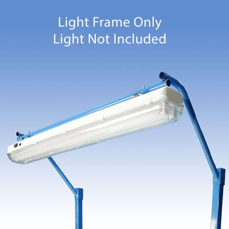 Light Frame to Attach the All-Spec Overhead Fluorescent Light Fixture to a 72" Heavy Duty Bench, Blue