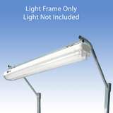 Light Frame to Attach the All-Spec Overhead Fluorescent Light Fixture to a 48" or 96" Heavy Duty Chemical Resistant Benches, Grey redirect to product page