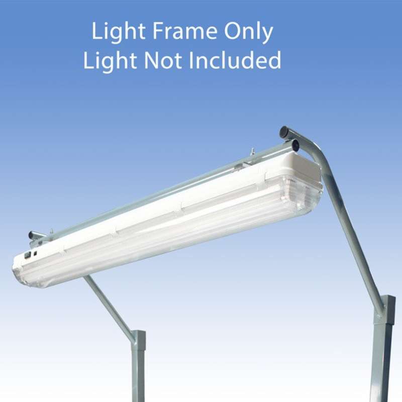 Light Frame to Attach the All-Spec Overhead Fluorescent Light Fixture to a 72" Heavy Duty Chemical Resistant Bench, Grey