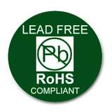 Green ROHS Compliant Label, 1" round, 500 per Roll redirect to product page