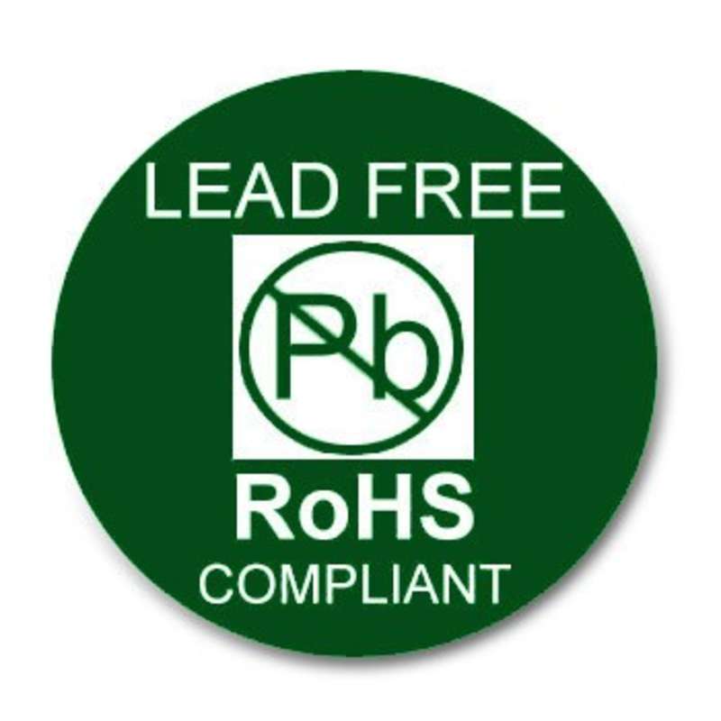 Green ROHS Compliant Label, 1" round, 500 per Roll