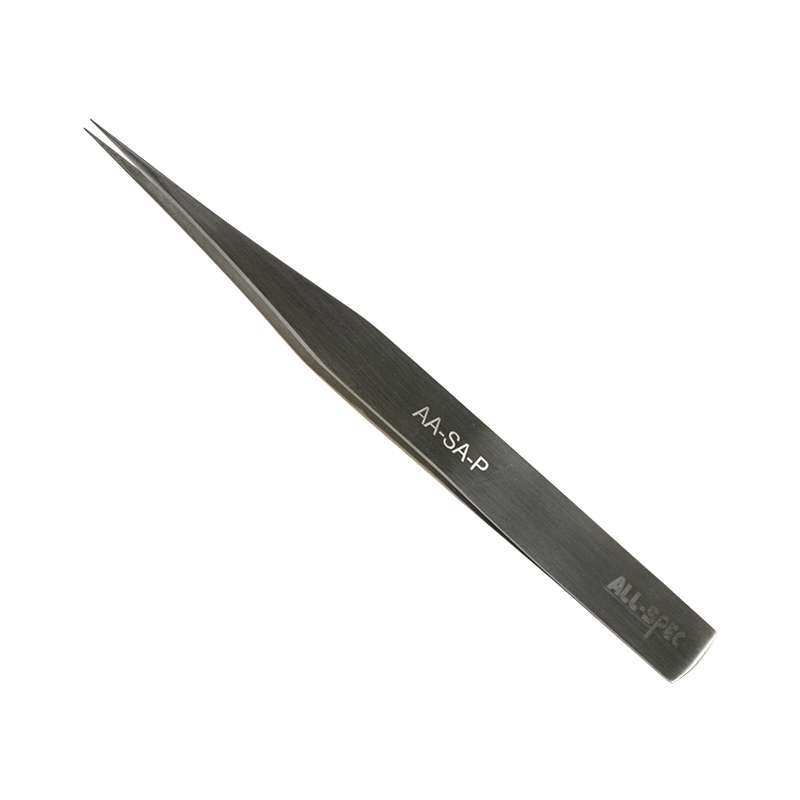 Stainless Steel Anti-Magnetic Economy Tweezers with Straight Medium Point Tips, 5" Long
