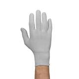 ESD-Safe Low Lint Knit Nylon Gloves, Gray, Large, 1-Pair redirect to product page