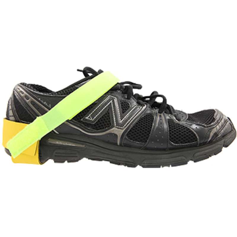 High Visibility Stretch Hook and Loop Heel Ground with 1 megohm Resistor, Green and Yellow