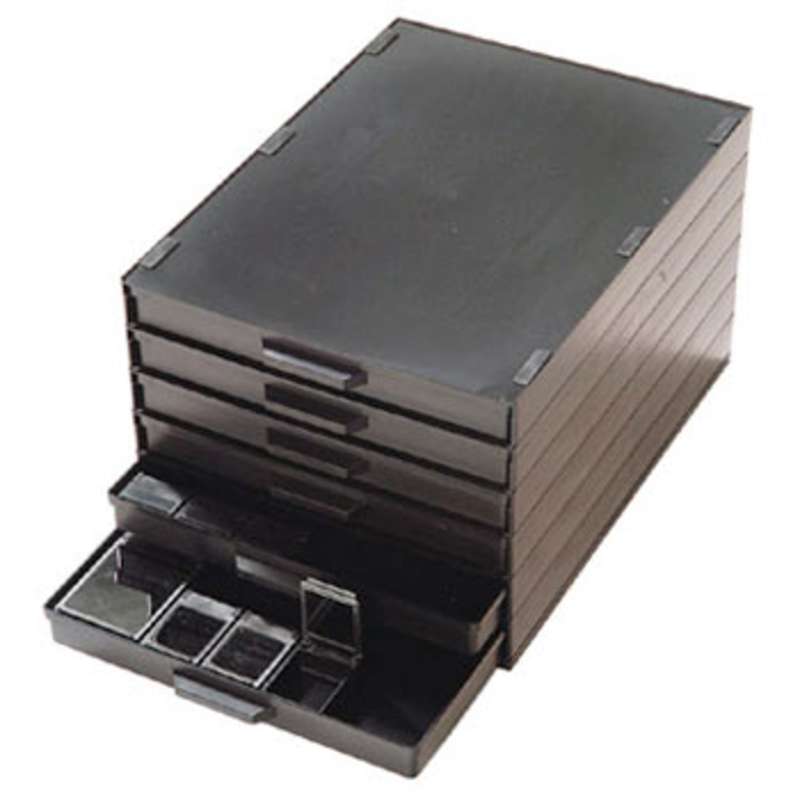 Conductive SMD Box Storage Cabinet with 6 Drawers, 10 x 14 x 8-1/8"