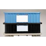 Dissipative Clear Snap-On 6mil Ticket Holder with Blue Tint, 3 x 5" redirect to product page