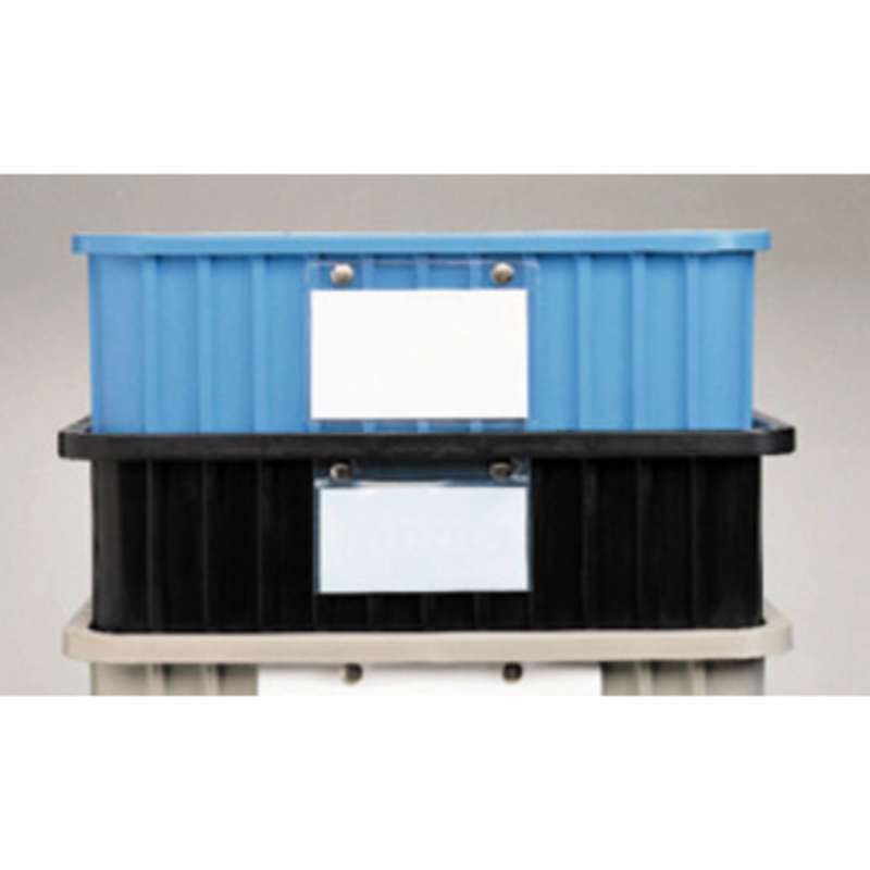 Dissipative Clear Snap-On 6mil Ticket Holder with Blue Tint, 3 x 5"