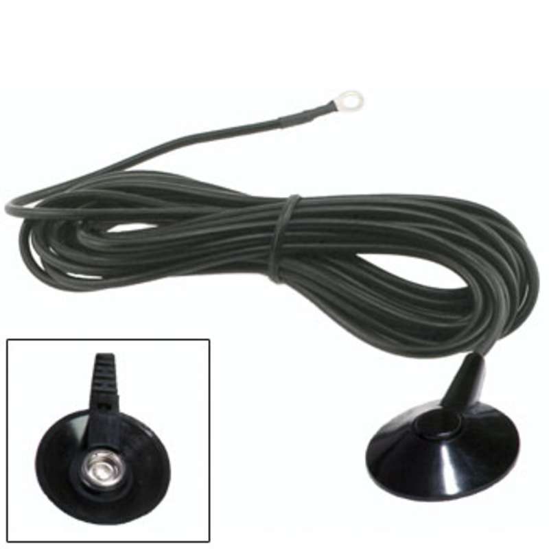 Low Profile Ground Cord with 3/8" Male Snap Stud and No Resistor, 15' Long