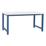 Adjustable Height Non-ESD-Safe Heavy Duty Work Bench, Rolled Front Edge, and Glides, 30x30" redirect to product page