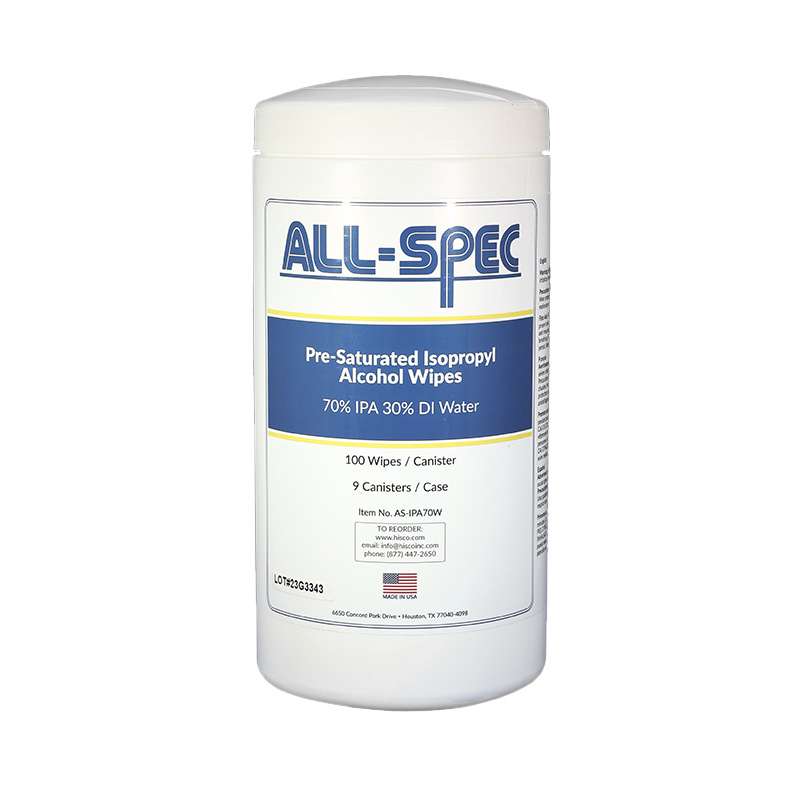 Multitask Pre-Saturated Isopropyl Alcohol Wipes, 70% IPA, 6 x 9", 100 Wipes per Canister