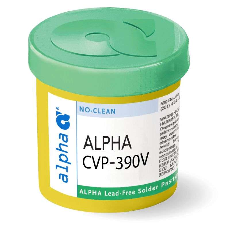 ALPHA CVP-390V Solder Paste Innolot Alloy,Type 5 Powder, 500g Jar