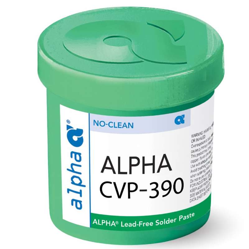 ALPHA CVP-390 Lead Free No-Clean Solder Paste, SACX0307, 89-4-M20, 500g Jar